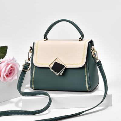 Håndvesker Damevesker Ny fargeblokk Mote Allsidighet Skulder Cross-body Liten firkantet veske