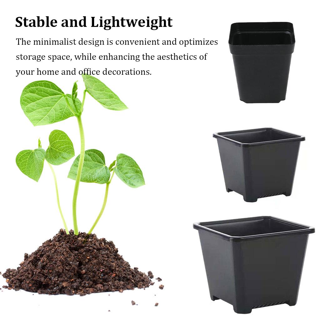 Čtvercový plastový květináč Květináče Gadgety pro pěstování rostlin Příslušenství Kontejner pro školku Zahradní ozdoby