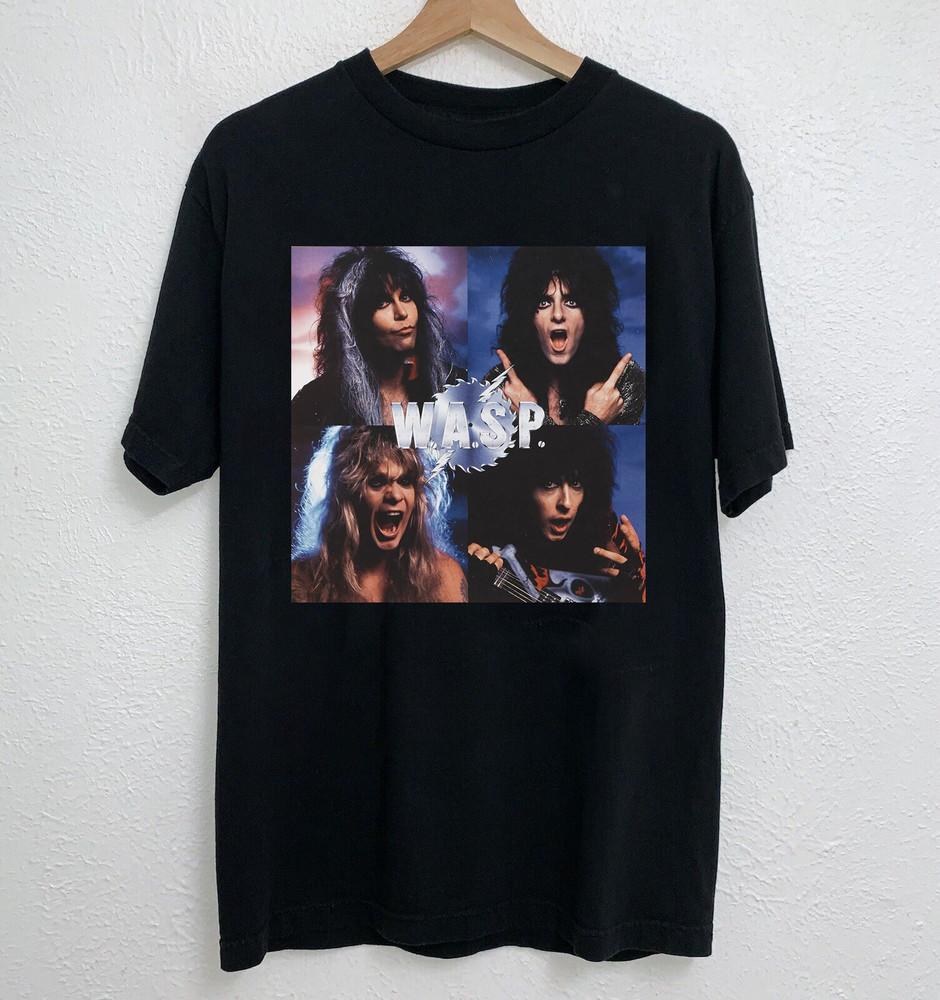 НОВЫЙ W.A.S.P. (Оса) Мужская хлопковая черная футболка с коротким рукавом, унисекс, все размеры S