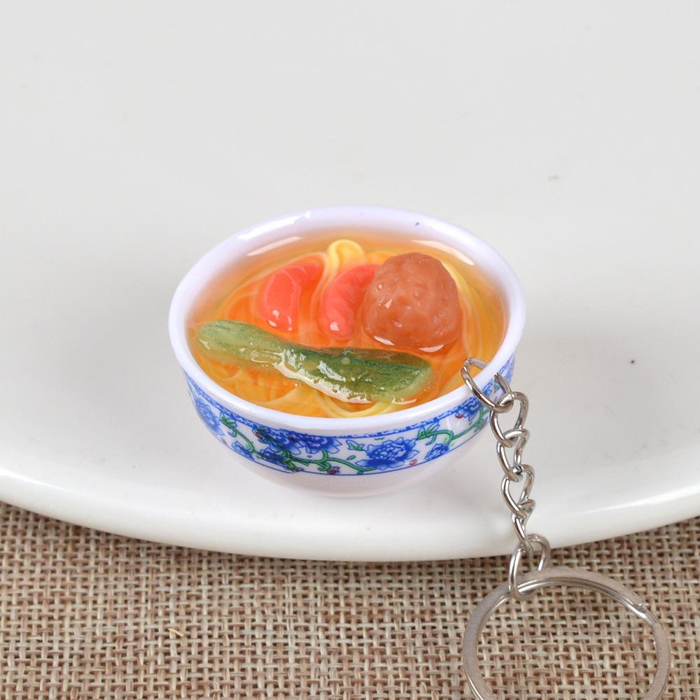 Kids' Mini Kitchenware: Noodle Bowl Keychain Fun Toy & Student Souvenir