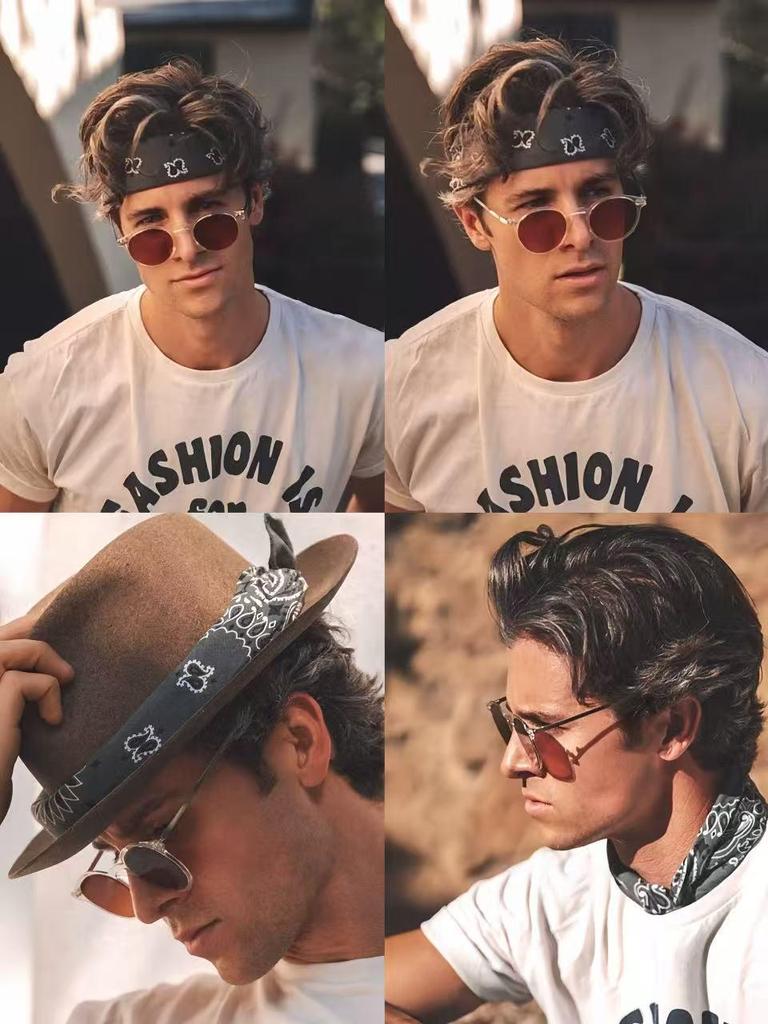 Cotton Paisley Headscarf and Cycling Mask