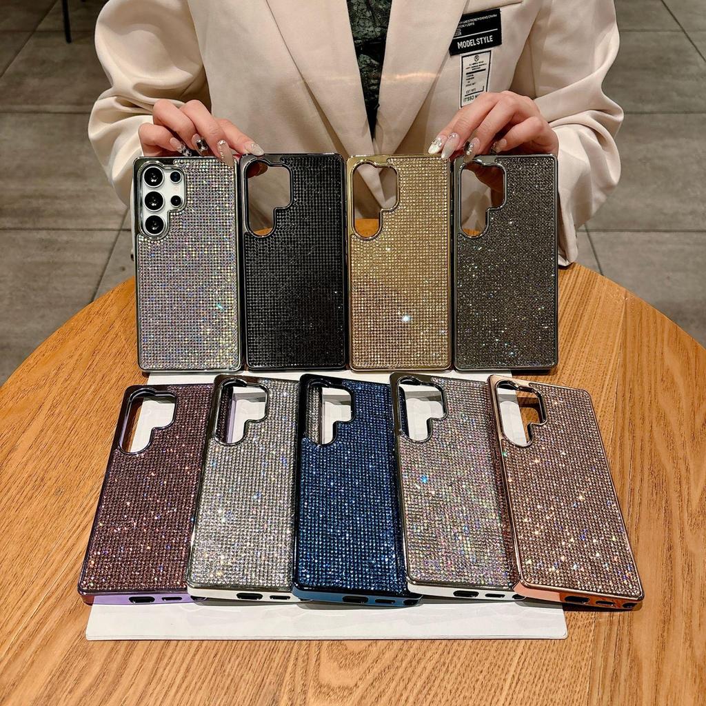 Luxuriöse strassbesetzte, stoßfeste Handyhülle für Samsung S26/S25 Ultra