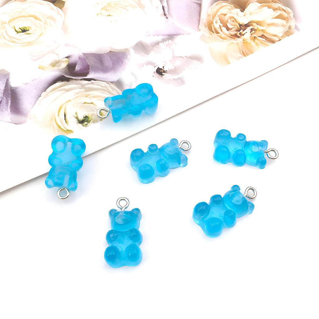 Bear Candy Resin Lollipop Pendant: Mix 32 DIY Jewelry & Toy Accessories Lucky Bag for Kids