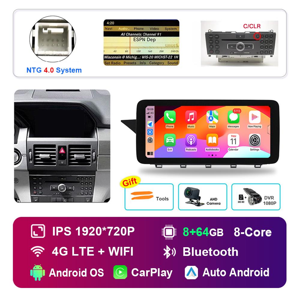 12.3'' for Mercedes Benz GLK Class X204 2008 - 2015 NTG 4.0 4.5 System Android Car Radio Multimedia Player HD Touch Screen