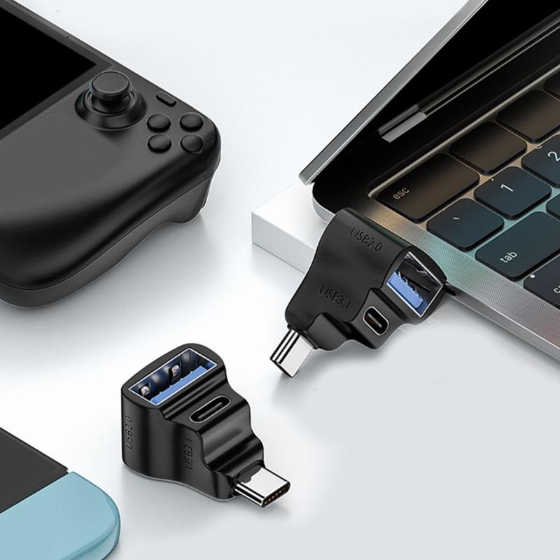 Type C to Type C USB Splitter Adapter 8K Display and 100WPD Fast Charging for Laptops and Phones