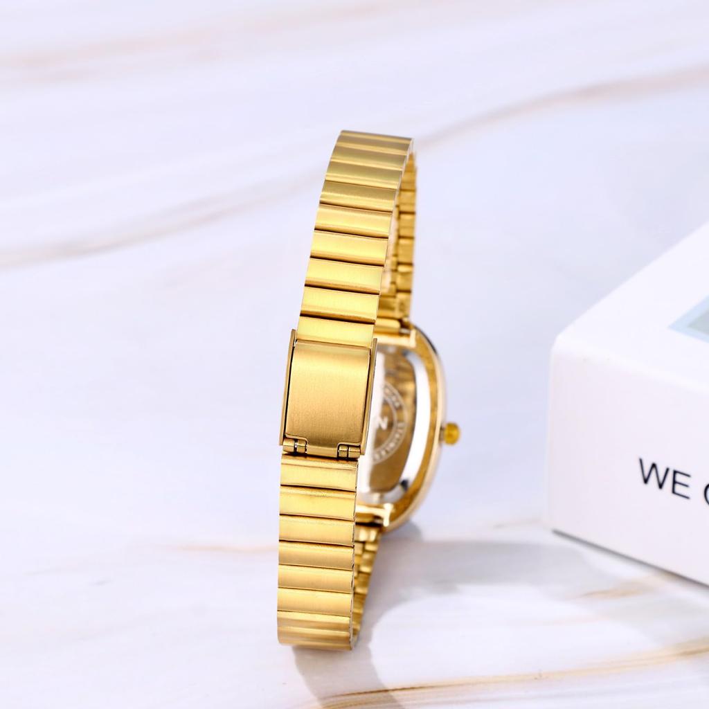 Women's Analog Waterproof Stainless Steel Watch One Size Fits All Belt Oval Simple Casual Business Fashion Watch Women's Accessories - Birthday