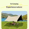 Heavy Duty Waterproof Camping Sunshade Tarp UV Resistant Black Coated Extra Thick Outdoor Canopy Rain Shelter Portable Toldo