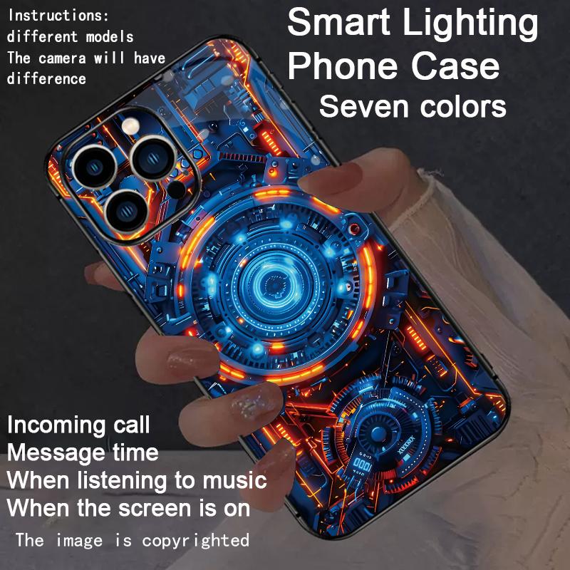 Custodia per Telefono Luminosa Circuito Stampato Cool Per Xiaomi 15T 14T 13T 12T Pro POCO F8 F7 Ultra X7 X8 Pro Vetro LED Flash Coperture Funda