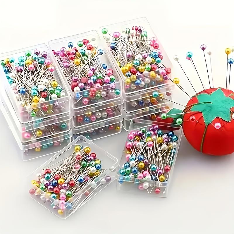 98pcs Mixed Color Metallic Beaded Sewing Pins,Large Head Positioning Pins.for Sewing,Tailoring,Quil.Sewing Supplies Accessories