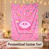 Custom Personalized Tapestry,Kirby Print Custom Name Text Wall Art Hanging for Bedroom