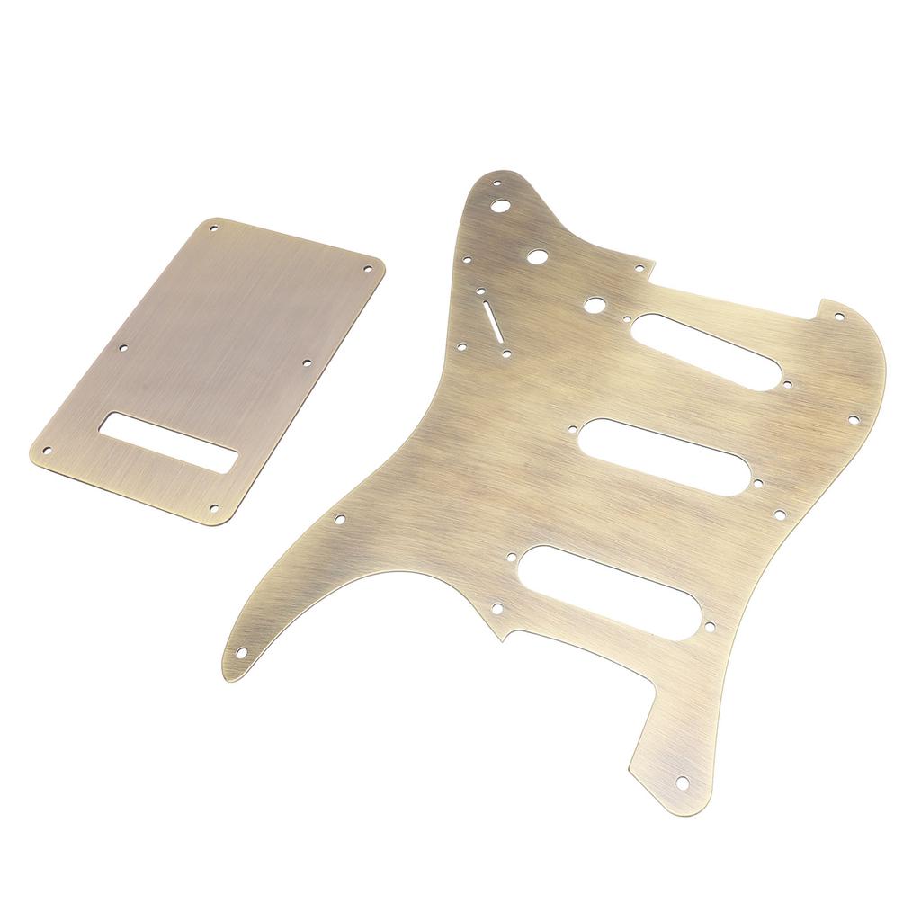 Electric Guitar Pickguard and Backplate Bronze Color Metal SSS Pick Guard Back Plate Set for 3 Single Coil Pickup