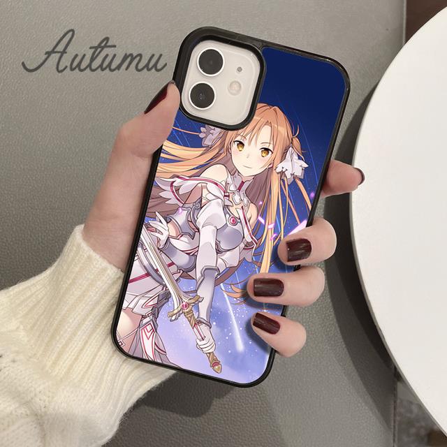 Yuuki Asuna Phone Case for iPhone 11 12 13 14 Pro Max Mini X XR XS SE 2020 5 6S 7 8 Plus Samsung Galaxy S21 S22 Cover Shell