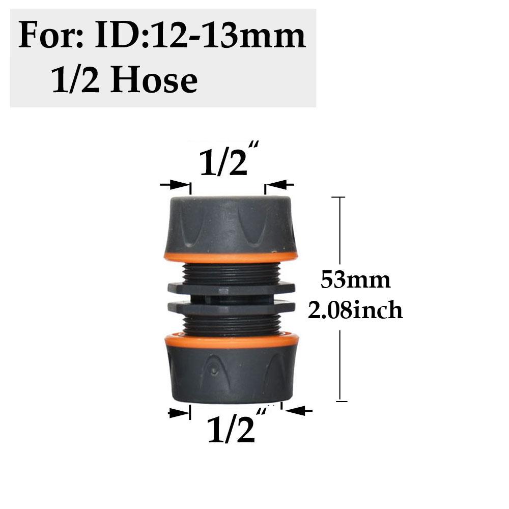 1/2'' 3/4'' 1'' Hose Quick Connecter Nipple OD 16mm 20mm Garden Hose Waterstop Fittings Tubing Repair Watering Gun Adapter