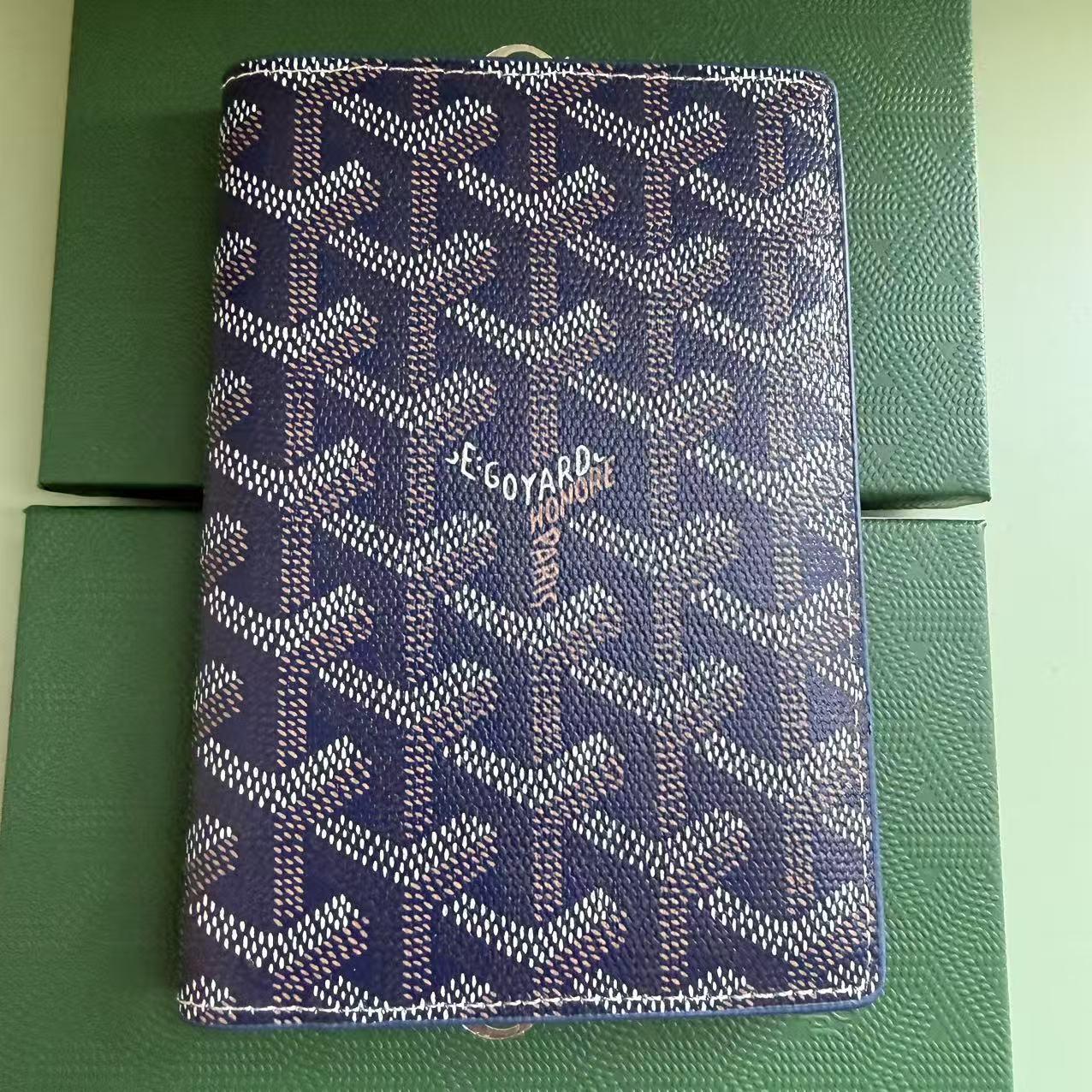 2024 Goya Ultrafino Pata de Gallo Soporte para Pasaporte e Identificación - Estilo Moda Coreana 140*100*5MM azul royal