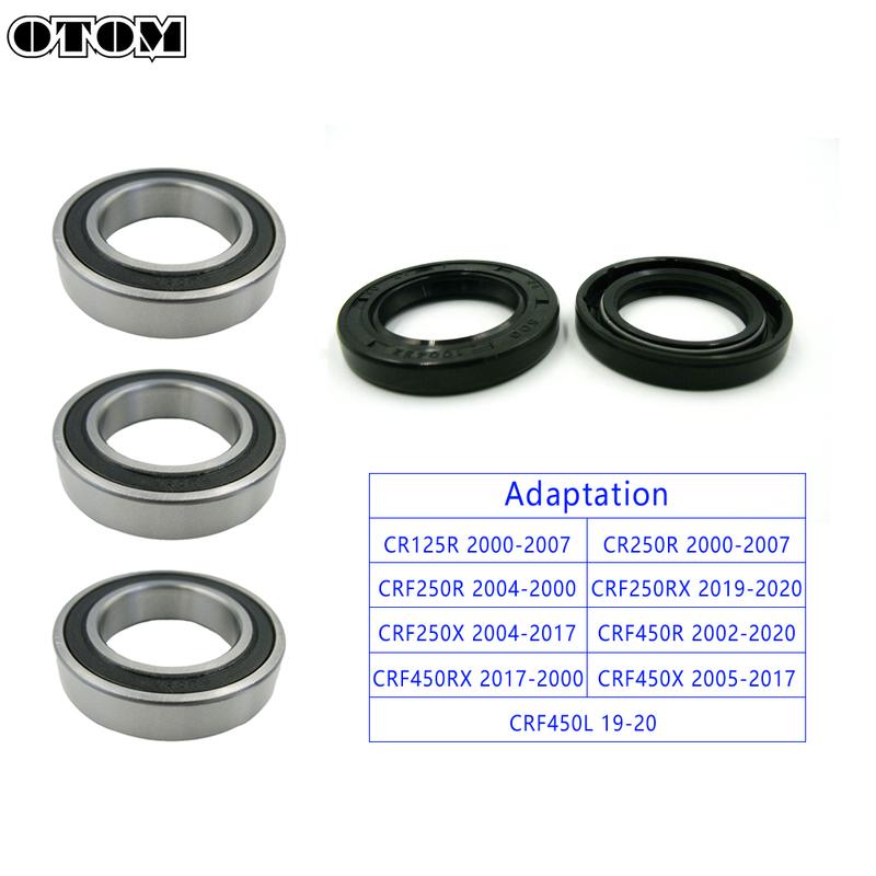OTOM Motorcycle Front Rear Wheel Hub Oil Seal Bearing Set 6904 6905 For HONDA CRF CRF250R CRF450R CRF250X CRF450RX CRF450L CR500