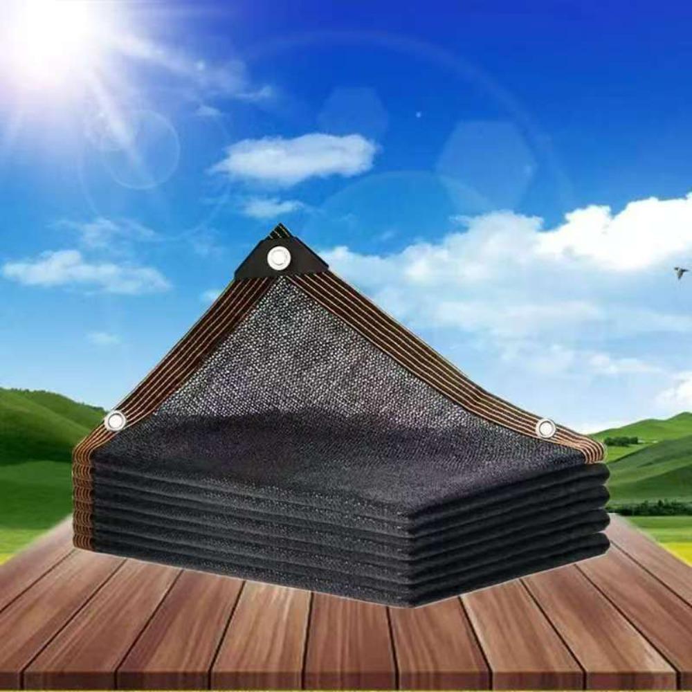 Black Shade Cloth Sunblock Mesh Cover Taped Edge with Grommets, Sun Net for Pergola, Plants Greenhouse, Gardens, Patio, Canopy