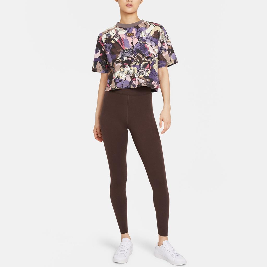 Nike Sportswear Floral Print Short Sleeve T-Shirt Women Tops DC5504-004