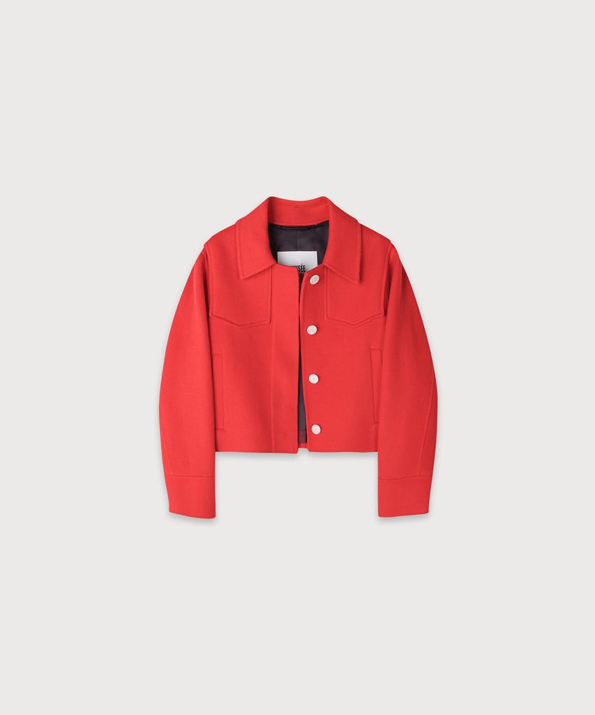 Musee Zaha Merino Wool Handmade Short Coat_Red