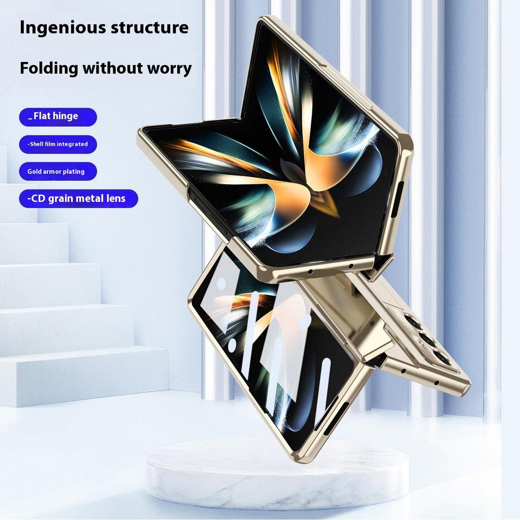 For Samsung Galaxy Z Fold7 5G Case Hinge Protection Hard PC Phone Cover with Screen Film/Stylus