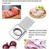Stainless Steel Onion Cut Holder Slicer With 10 Even Prong Easy Hold Vegetable To Cut Tomato Lemon Potatoes And Loosen Meat