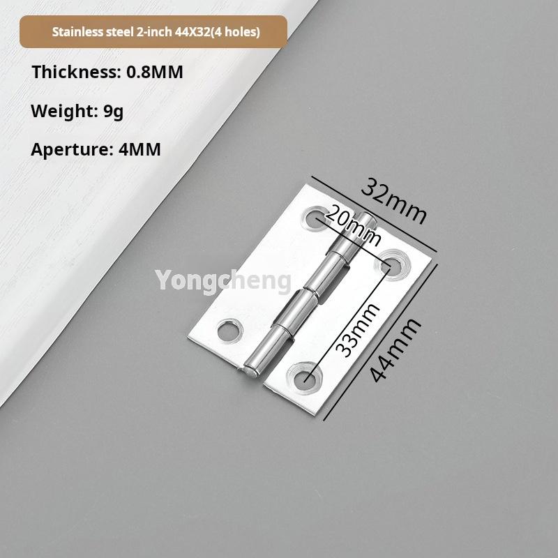 2Pcs Flat open small hinge stainless steel silent wooden box cabinet doors and windows hardware micro hinge accessories