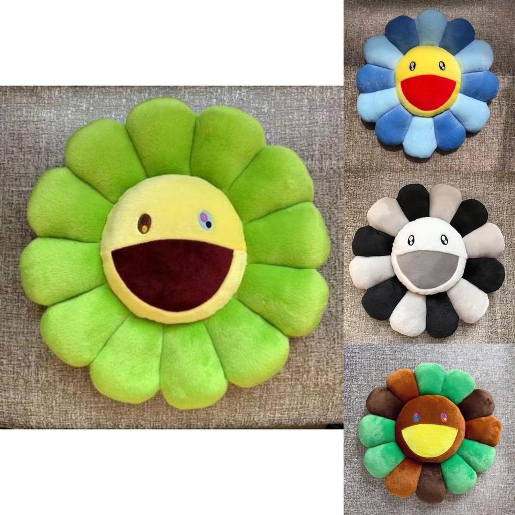 Mehrfarbig 40cm Takashi Murakami Regenbogenblumen Kissen Plüschtier Mit Lachenden Gesichtern