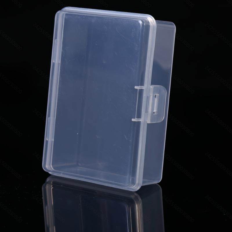 6pcs Clear Plastic Storage Boxes with Secure Flap Lid Closure - Stackable, Transparent Organizer Boxes for Trading Cards