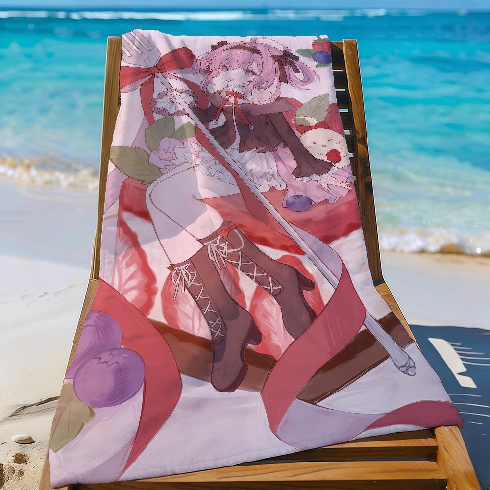 Game Saratoga Azur Lane Towel Sports Quick Dry Travel Camping Gear Sandproof Soft Light Large Beach Towel