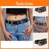 Trendy Punk Style Wide Waist Belt With Star Studs Unique Faux Leather Belt