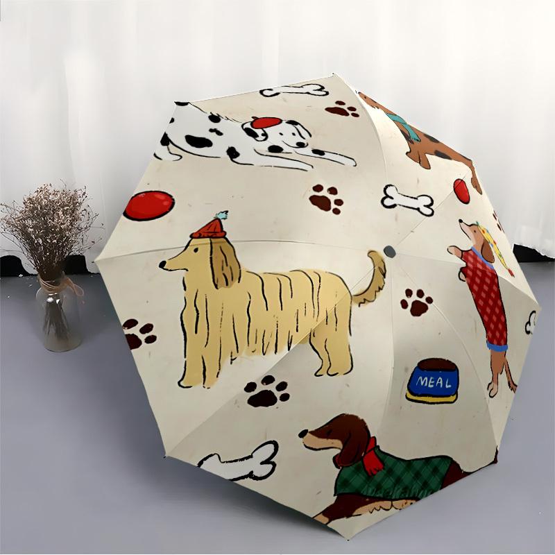 1pc Dogs Pets Automatic Open/Close Umbrella with One Touch Button,, Windproof Design   Lightweight Portable Umbrella for Women & Men6105