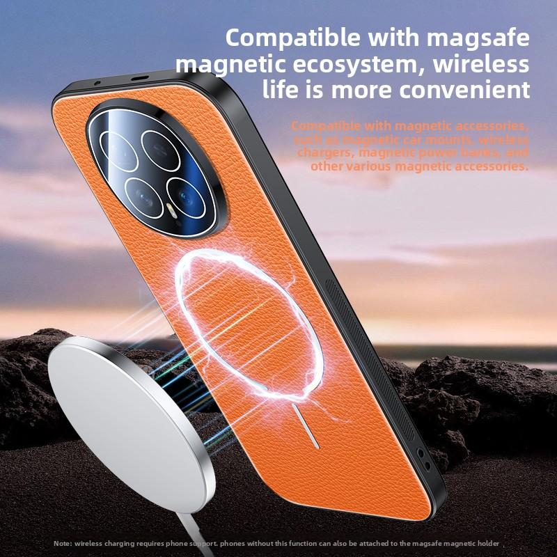 For Huawei Honor Magic 8 7 6 Pro Case Luxury PU Leather Magnetic wireless charging Protective Back Cover For Magic 7 6Lite Shell