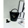 Soft Vegan Leather Bucket Bag Women Casual Crossbody Tote With Woven Detail Medium Size Multiple Colors