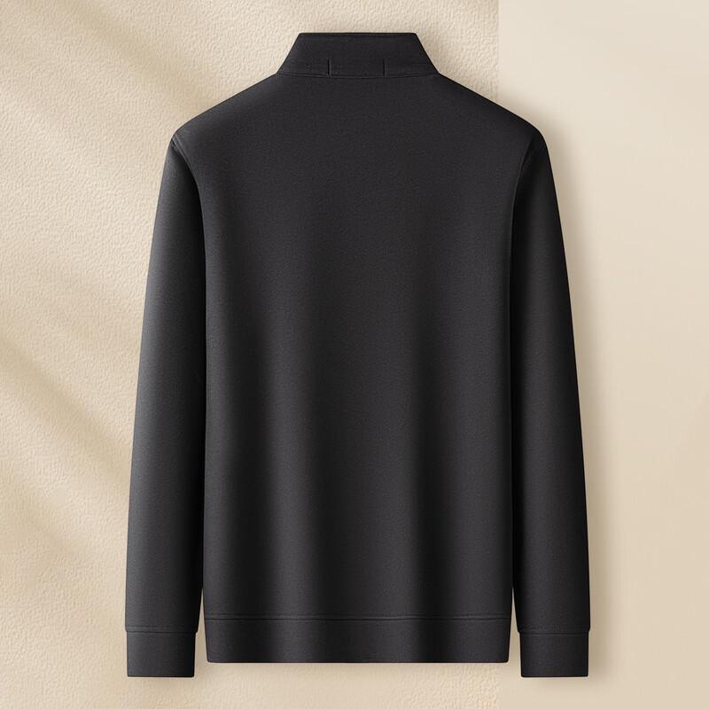 MONTAGUT Men's Fleece Lined Stand Collar Sweatshirt