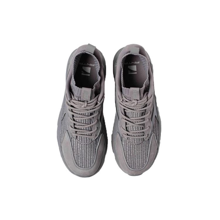 Kiks x Anta Comfortable Abrasion Resistant Breathable Low top Running Shoes Men's Gray 112018883S-1