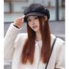 Hunting UV Slimming Stylish [Qzkouma] Casquette, Autumn/Winter Hat, Women's Cap, Warm, Windproof, Protection, Effect, ZUHB-810 (Black)
