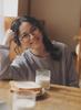 Euyqs Cotton Pajama Long Sleeve Henley Top and Loungewear Light Blue Check Set, Pants, (JP, Alphabet, XL, Pattern)