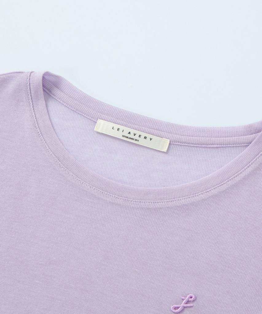 LEI AVERY Wool Tencel T-Shirt (Purple)