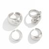 Ingemark Trendy Exquisite Irregular Geometric Rings Set Women Creative Simple Metal Opening Finger Ring Aesthetics Jewelry Gift