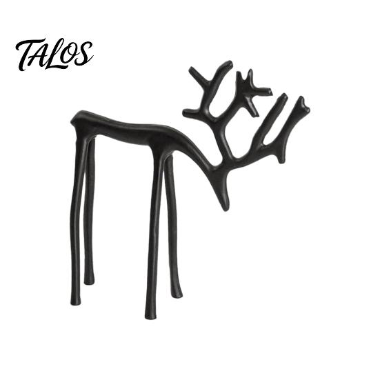 Modern Alloy Sculptures Christmas Reindeer Statue, Small Deer Sculpture Figurine, Elegant Contemporary Home Accessories Holiday Decor for Tabletop,