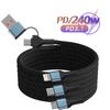 3 In 2 USB Cable Type C Cable Cord For Samsung Xiaomi Huawei USB C Cable For iPhone 16 15 14 13 Pro Phone Charger USB Data Cable