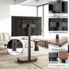 AOKCOS TV Wall Mounted TV Mobile TV Compatible with Comes with Height Wooden Walnut Stand, Stand, Stand, 32-65 Inches, Casters, Adjustable, Swingable,
