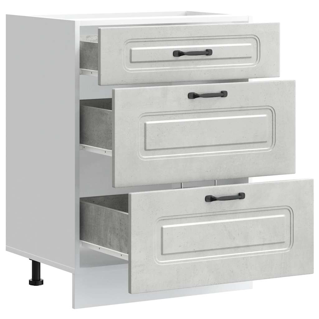 Lower Kitchen Cabinet, Kalmar, Concrete Grey