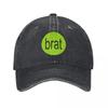 Hyperpop Brat Circle Baseball Caps Classic Distressed Denim Charli Xcx Snapback Cap All Seasons Travel Adjustable Fit Caps Hat