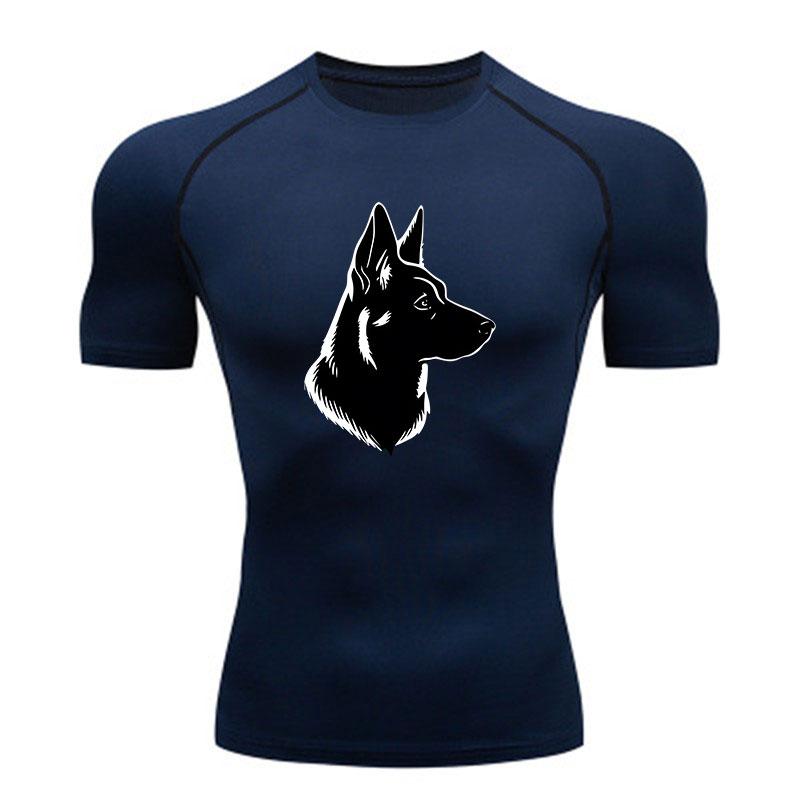 Men's Compression Athletic Workout T-Shirt, German Shepherd