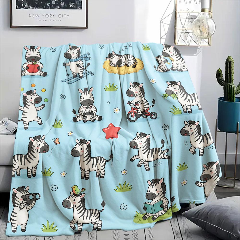1PC Winter Hamsters Graphic Print Flannel Blanket Lightweight and portable for Home Decor Warmth and Comfort Birthday Present Birthday Gifts