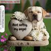 Acrylic Dog Memorial Plaque with Heart Stone Decor, 2D Flat Design for Garden & Small Dog Area, with Planter Ornament, Ideal Outdoor Yard Decoration