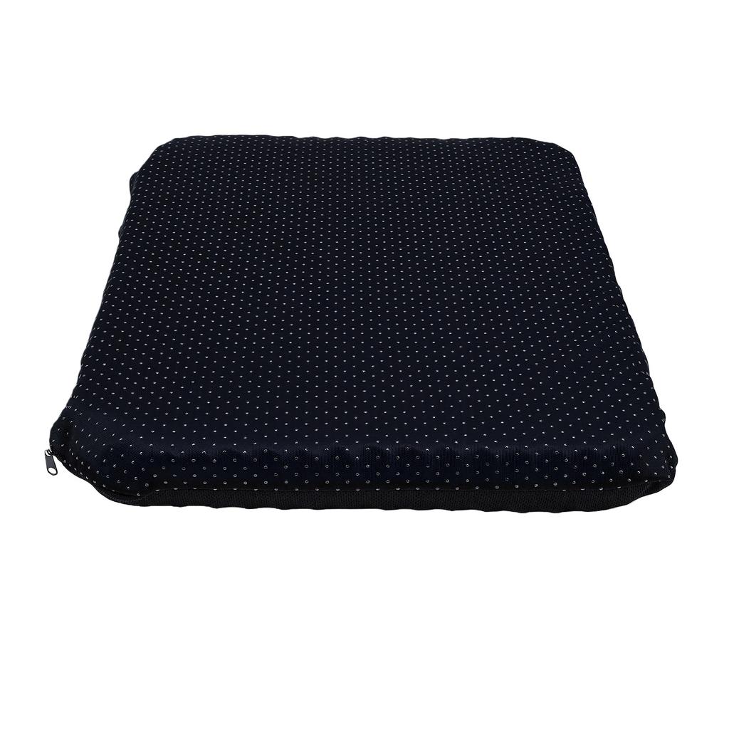 Gel Seat Cushion Thick Double Layer Ventilation Breathable Gel Cushion with Cloth Cover for Car Blue 42x37x6cm