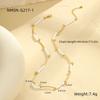 GEMCHIC Women's Baroque Pearl Stainless Steel Necklace Fashion Geometric Design