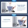 1/2/3/6Pcs Water Filter Cartridges Eco-friendly Easy To Use BPA-Free Activated Carbon Ion Water Filters Replacement Parts