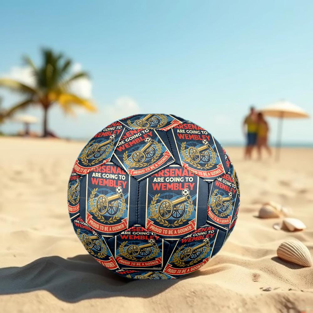 Arsenal F.C Print Size 5 Soccer Ball, Standard Match Football for Sports Game and Team Practice, Ideal Gift for Soccer Fans